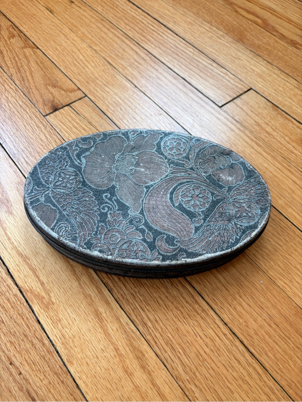 Rare Vintage 1920s Art Deco Tindeco Oval Tin Box